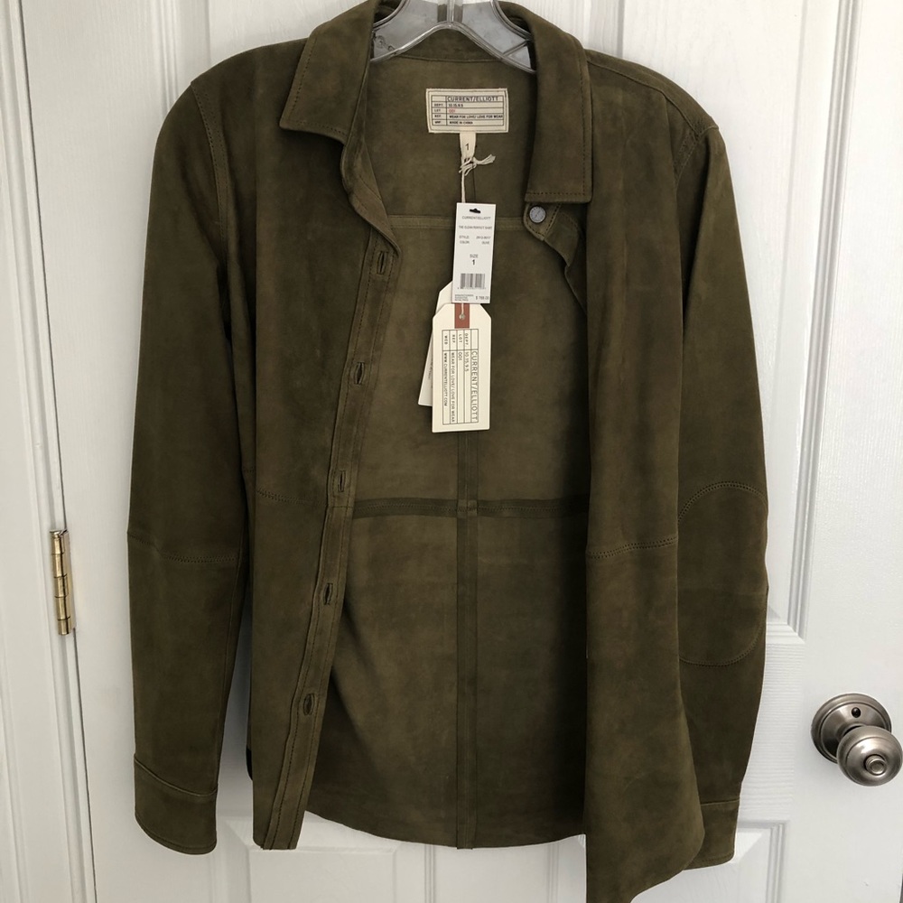 Current Elliot leather shirt